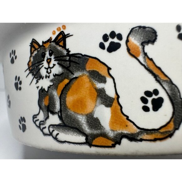 WLC Cat Bowl Sitting Kitty Cat Food/Water Bowl Scruffy Cat Dish - Picture 6 of 6